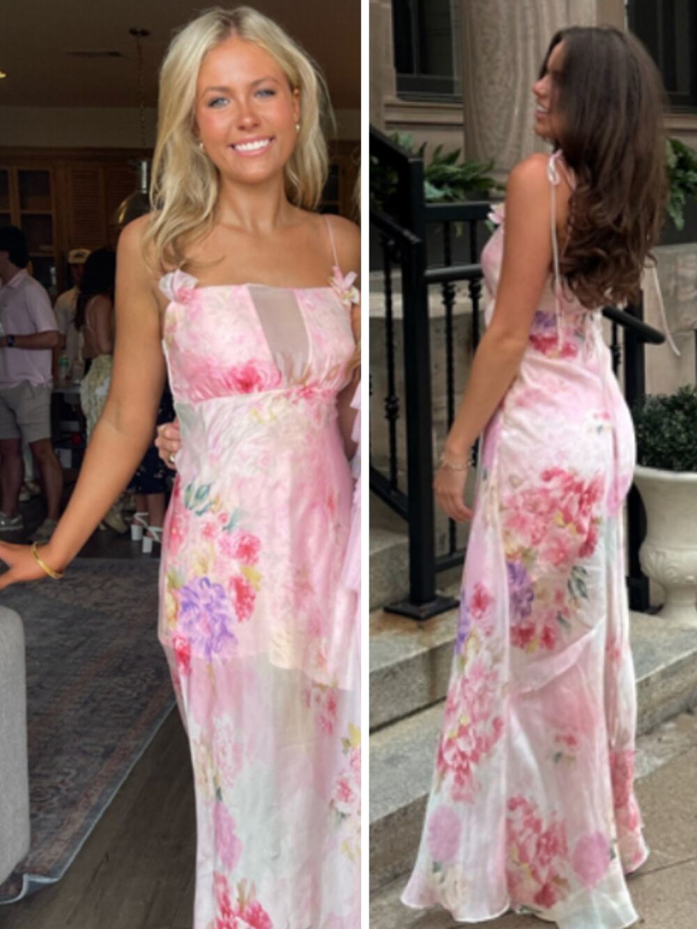 FOR LOVE & LEMONS Lisa Maxi Dress in Pink Size Large